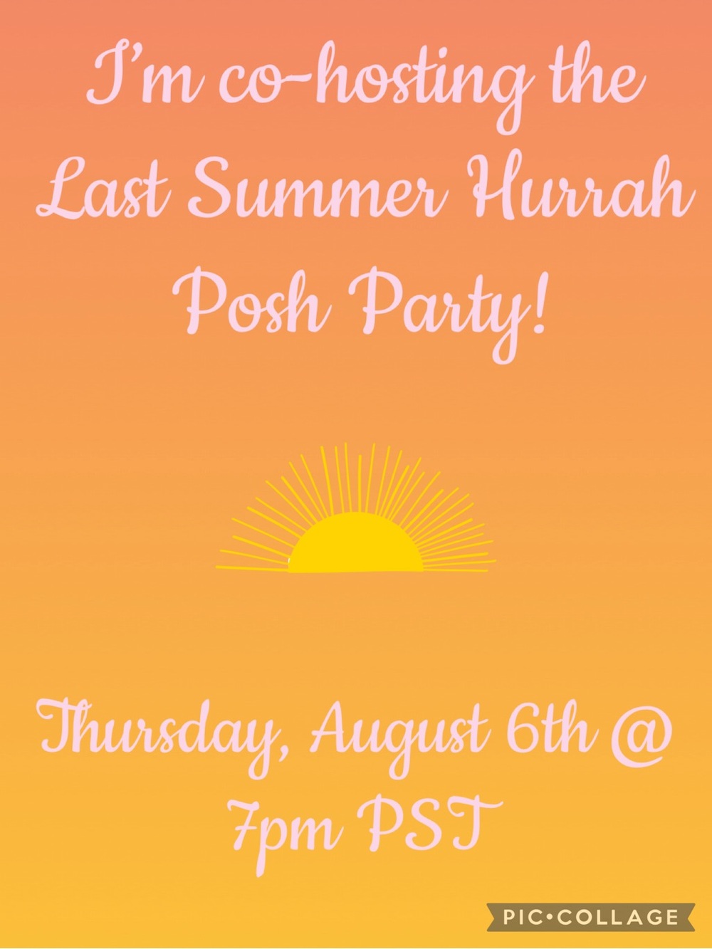 I’m co-hosting Last Summer Hurrah Posh Party on 8/6!! - Picture 1 of 2